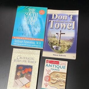 Assorted Inspirational and Diet Books plus Antique Marks Guide